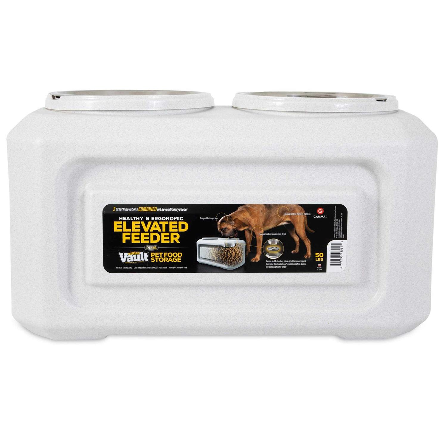 Gamma2 Elevated Dog Feeder with Storage - Healthber