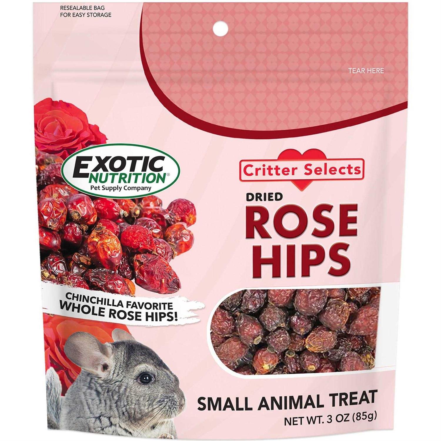 Exotic Nutrition Dried Rose Hips Treat 3 oz - Healthber
