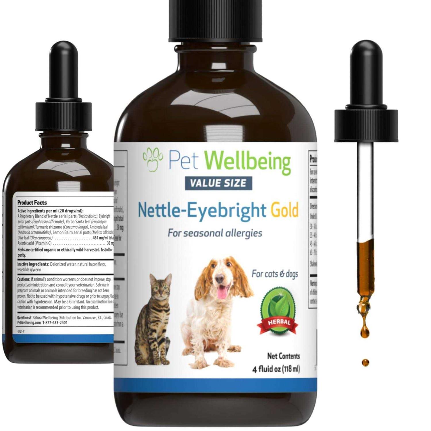 Pet Wellbeing Nettle Eyebright Gold for Dogs - Healthber