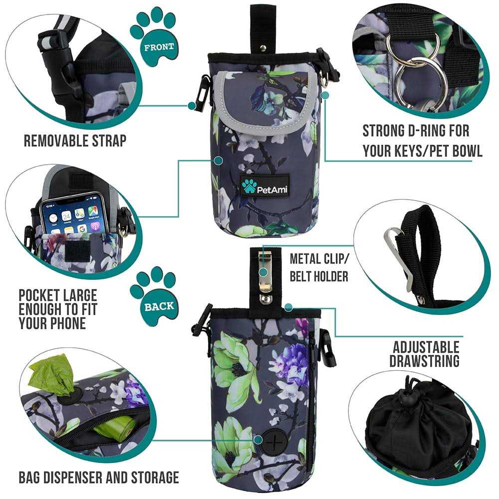 PetAmi Dog Treat Pouch Large Pet Training Treat Pouch with Pocket - Healthber