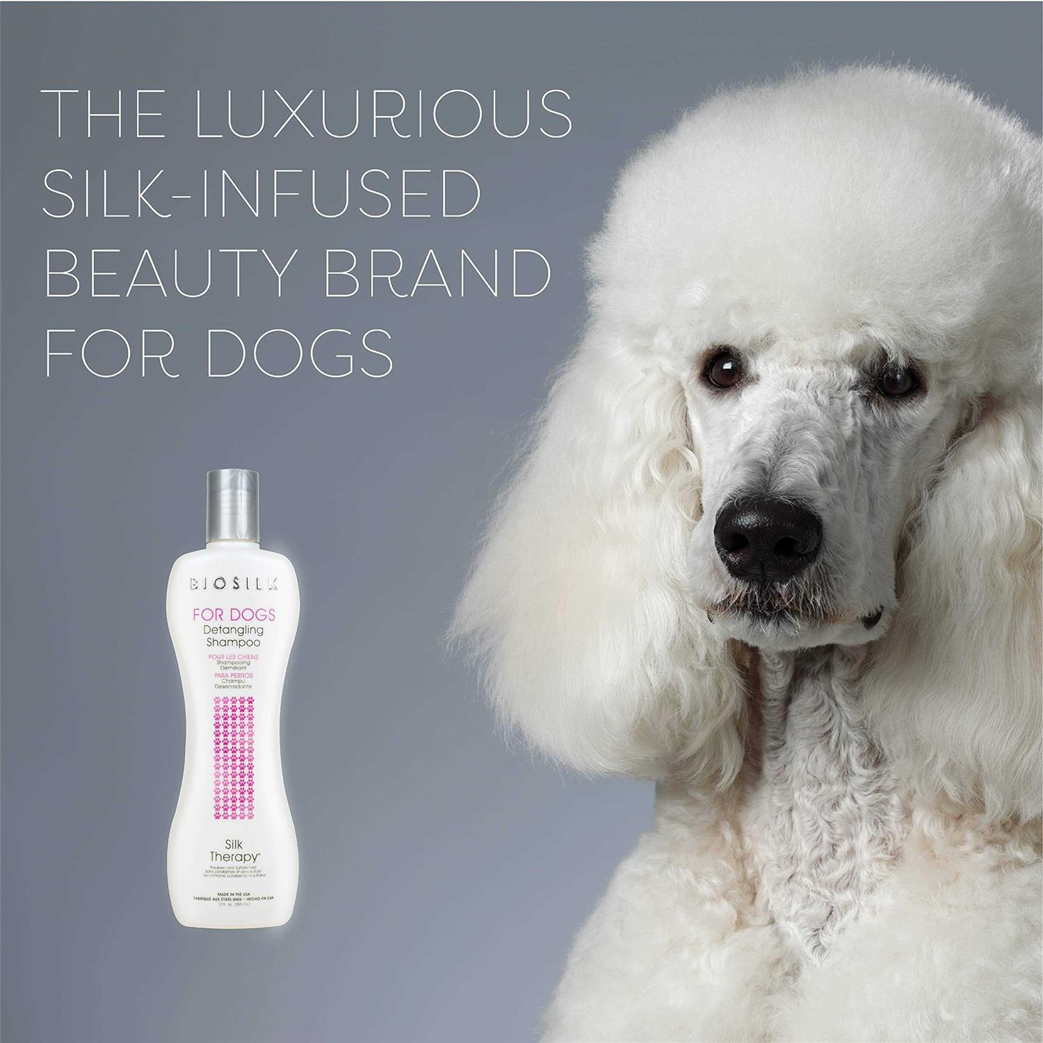 Biosilk for Dogs Silk Therapy Detangling Dog Shampoo - Healthber