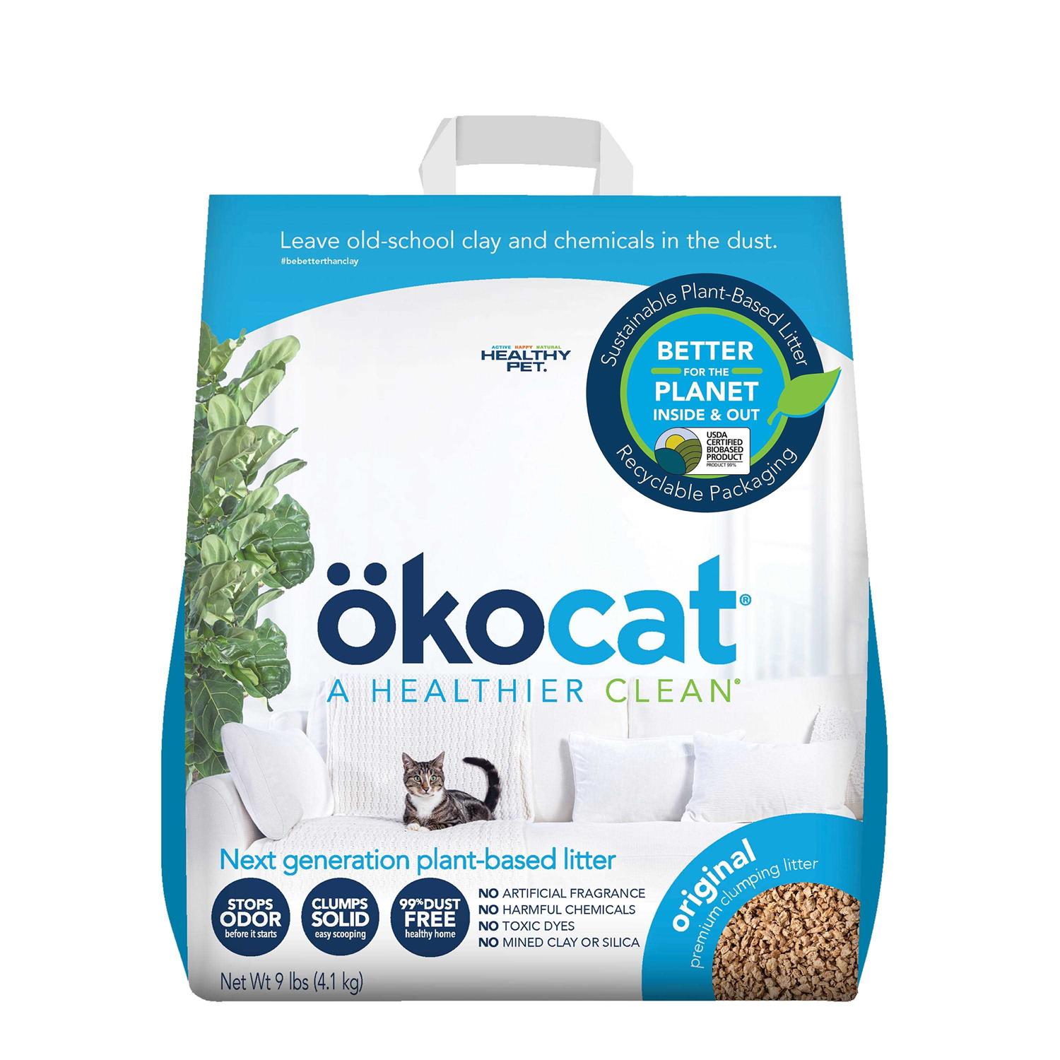 Okocat Original Premium Clumping Natural Wood Cat Litter - Healthber