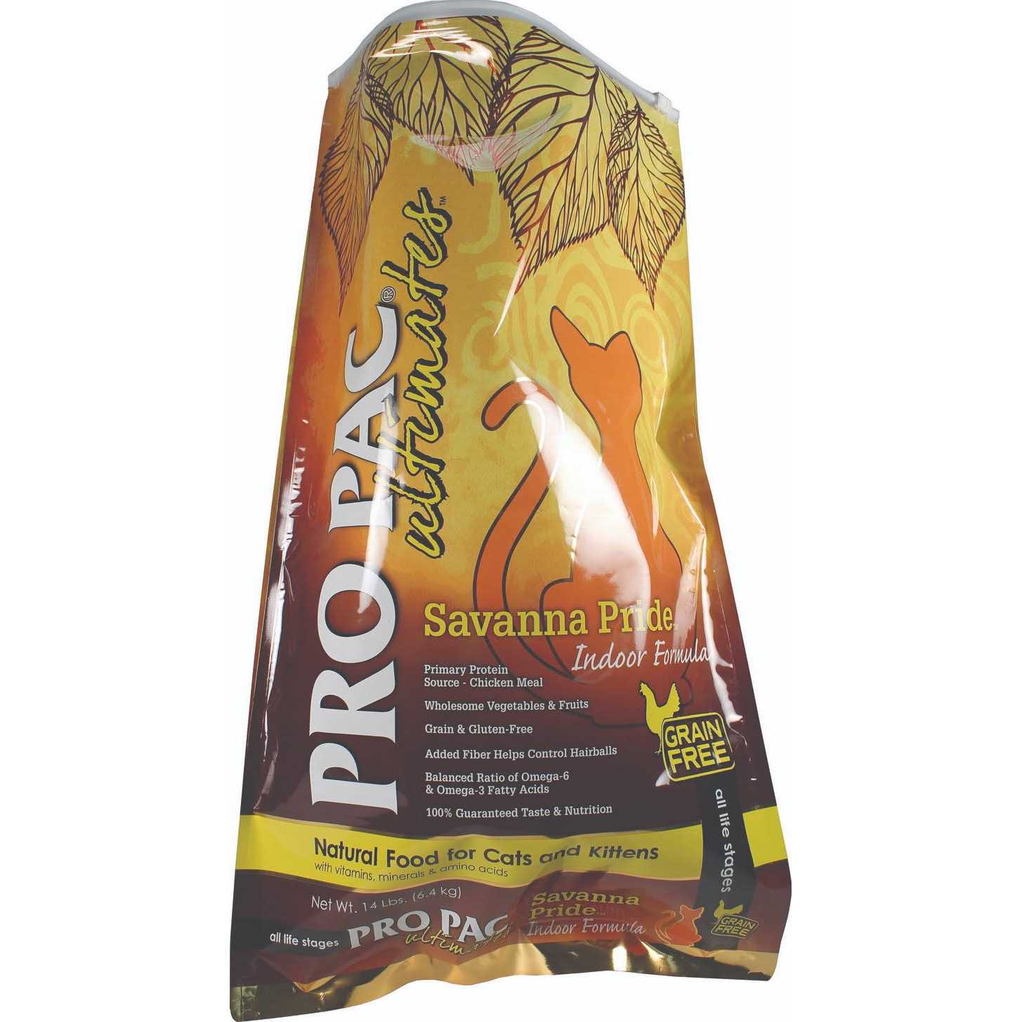 Pro Pac Ultimates Savanna Pride Grain-Free Indoor Dry Cat Food - Healthber