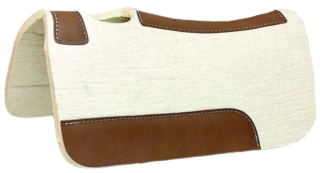Blue Horse Pressed Wool Contoured Saddle Pad - Healthber