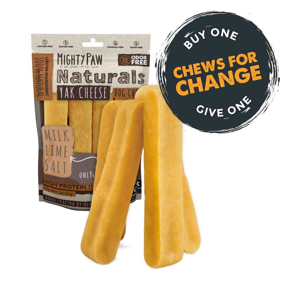 Mighty Paw Yak Cheese Chews for Dogs All-Natural Long Lasting Pet Treats Odorless and Great for Oral Health Limited-Ingredient - Healthber