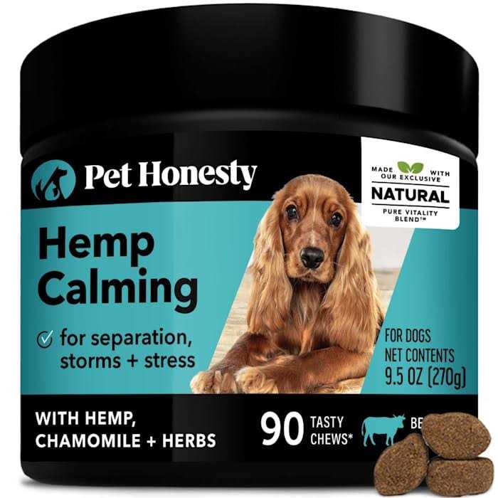 Pet Honesty Hemp Calming Beef Live Flavor Soft Chews for Dogs - Healthber