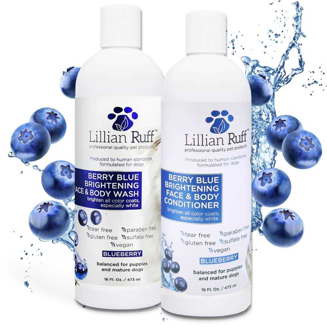 Lillian Ruff Berry Blue Brightening Face and Body Wash for Dogs and Cats - Healthber