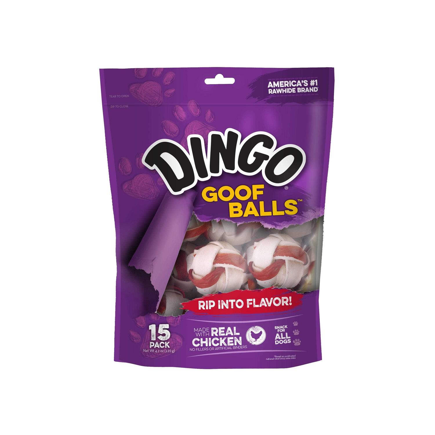 Dingo Goof Balls Chicken Rawhide Chew - Healthber