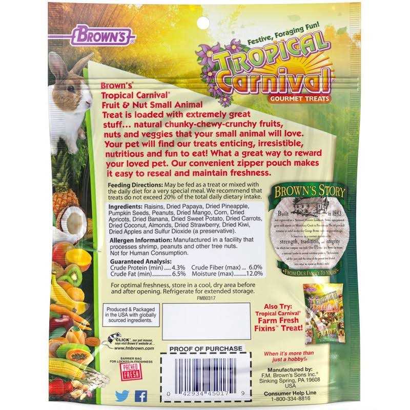 Brown’s Tropical Carnival Fruit & Nut Small Animal Treats - Healthber