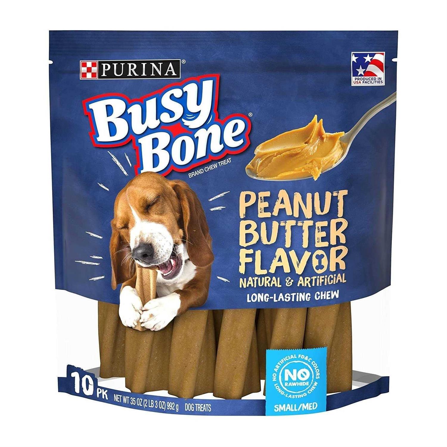 Purina Busy Bone Small & Medium Peanut Butter Dog Treats - Healthber