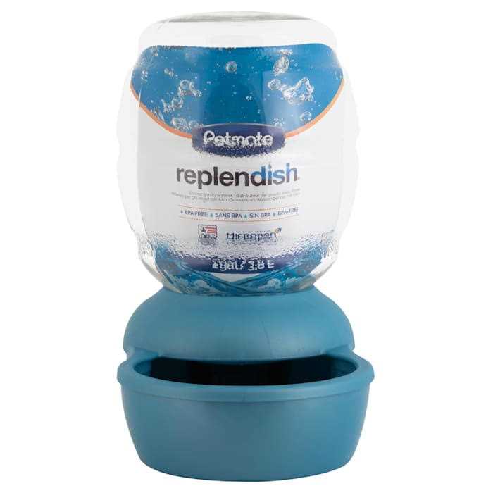 Petmate Replendish Automatic Gravity Waterer with Microban for Cats & Dogs - Healthber