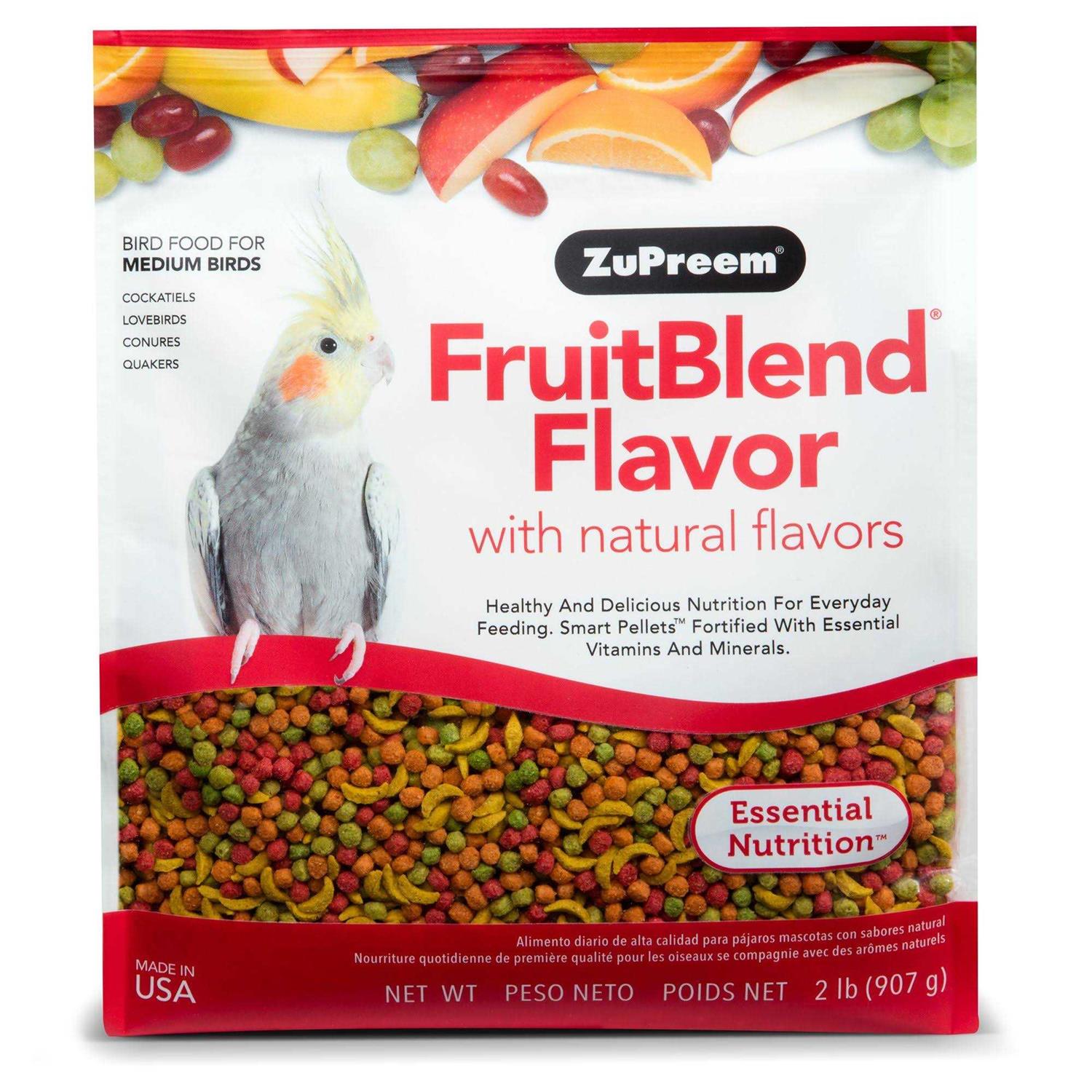ZuPreem FruitBlend Flavor Bird Food for Medium Birds - Healthber