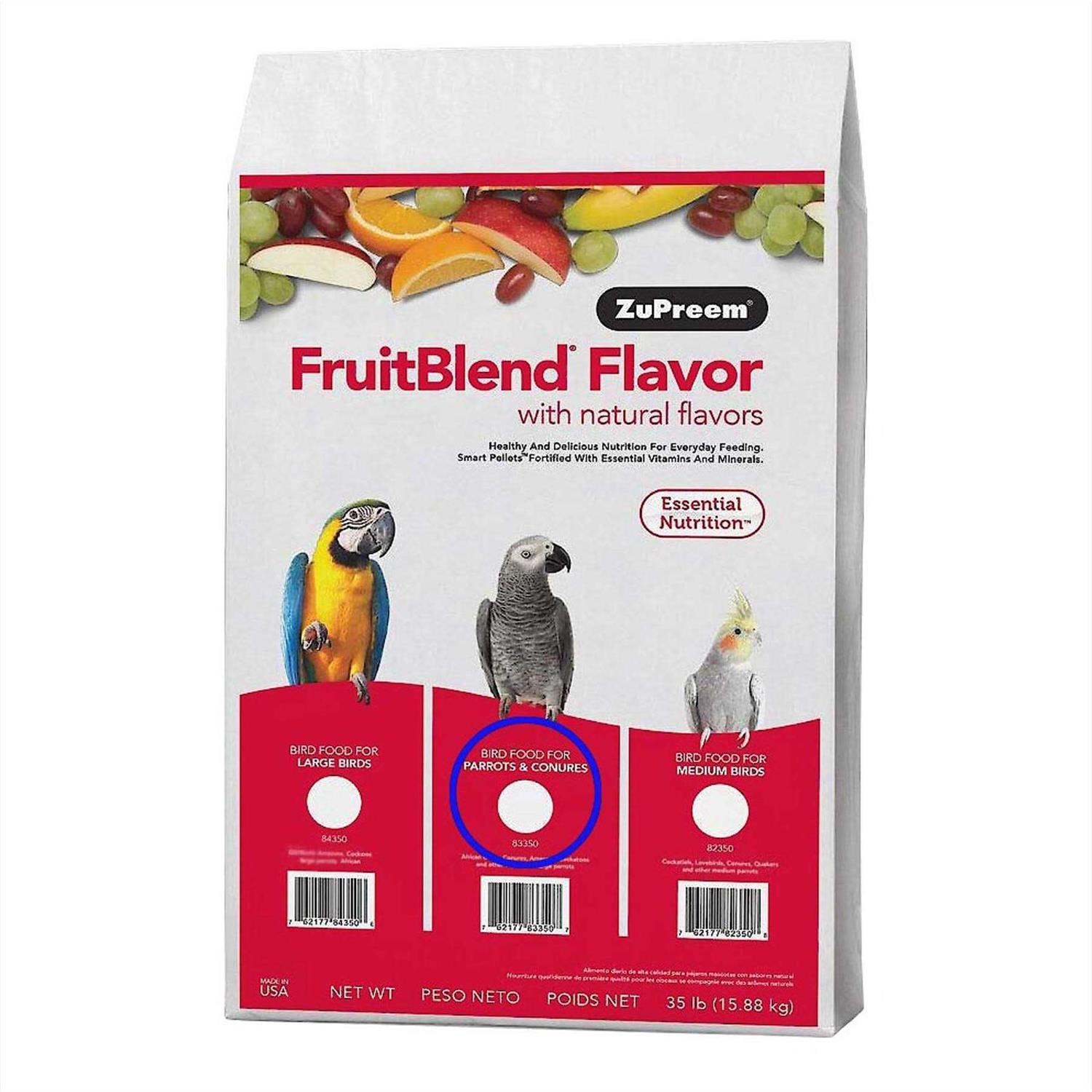 ZuPreem FruitBlend 83350 Bird Food - Healthber