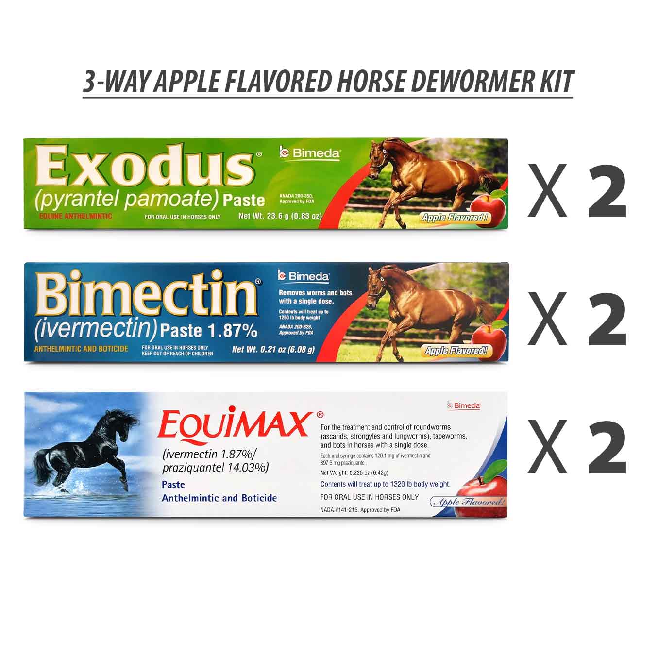 Apple Flavored Horse Deworming Kit - Healthber