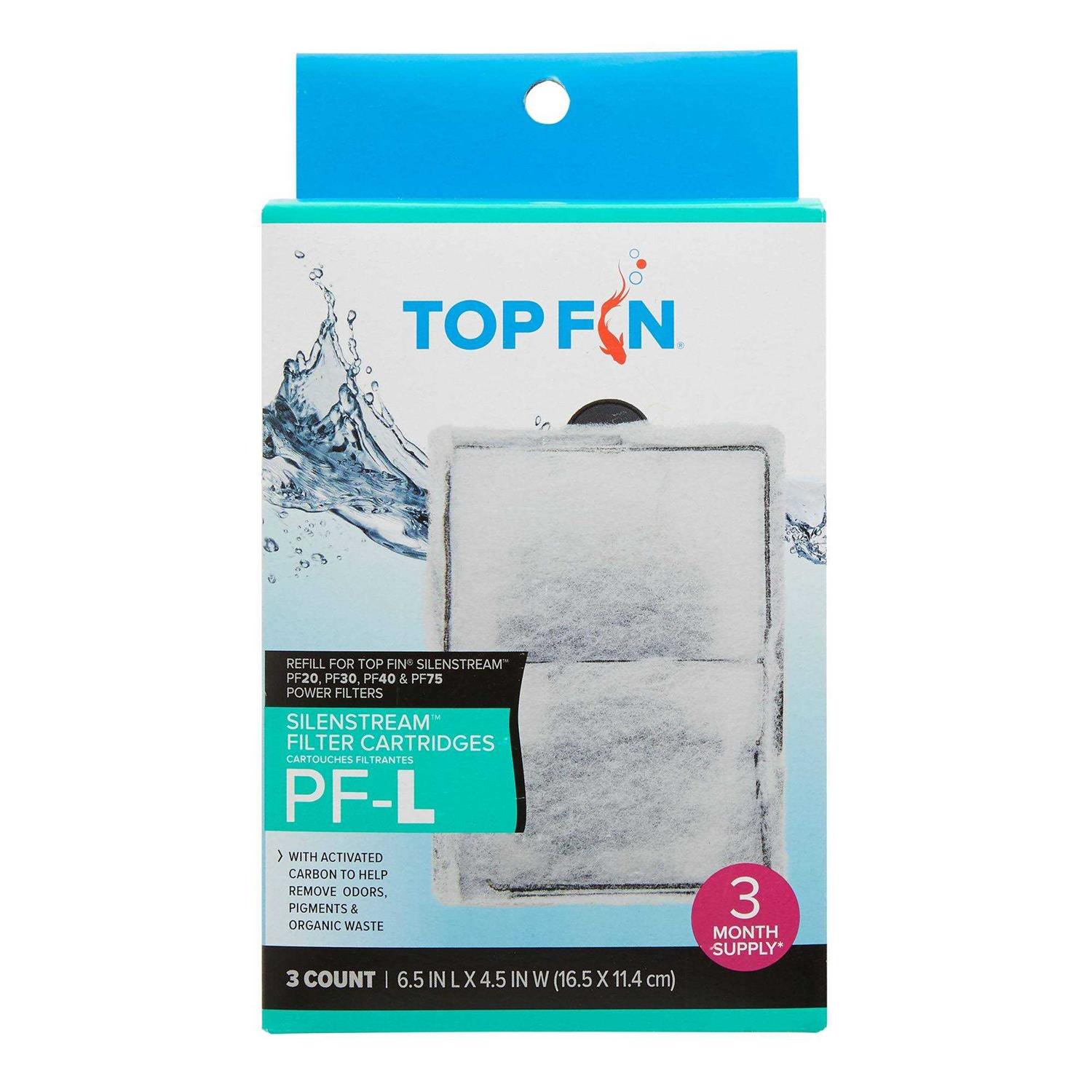 Top Fin Silenstream PF-L Refill Pf30, Pf40 And Pf75 Power Filters 6.5in X - Healthber