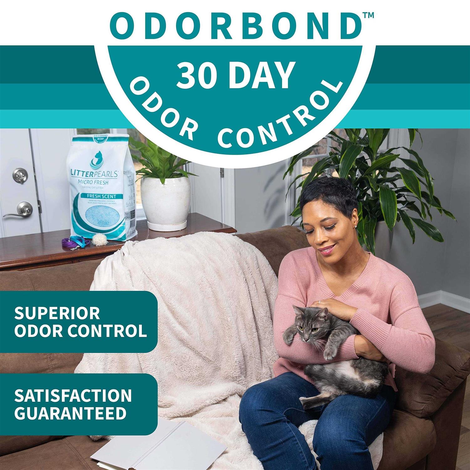 Litter Pearls Crystal Cat Litter with Odorbond Superior Odor Control - Healthber