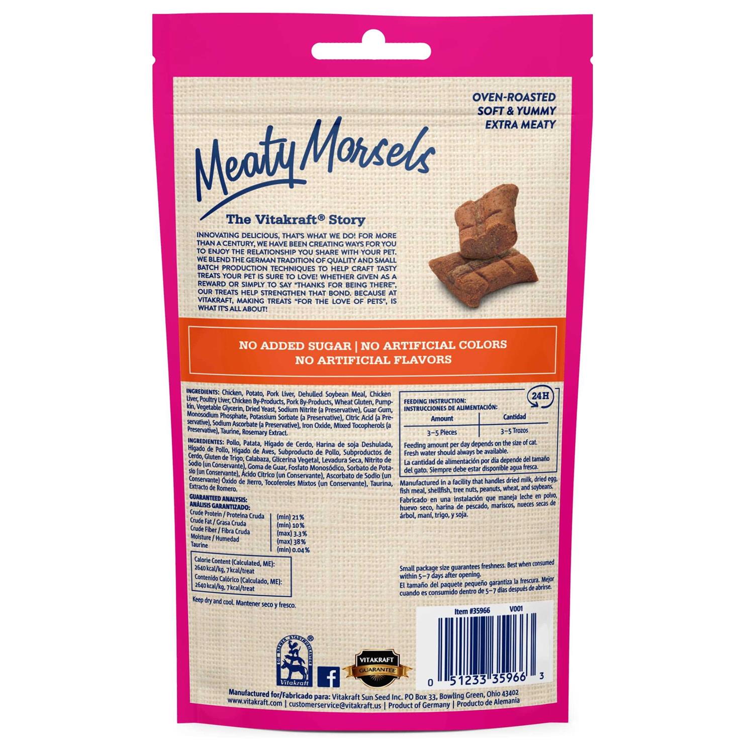 Vitakraft Cat Treat Meaty Morsels Chicken/Salmon - Healthber