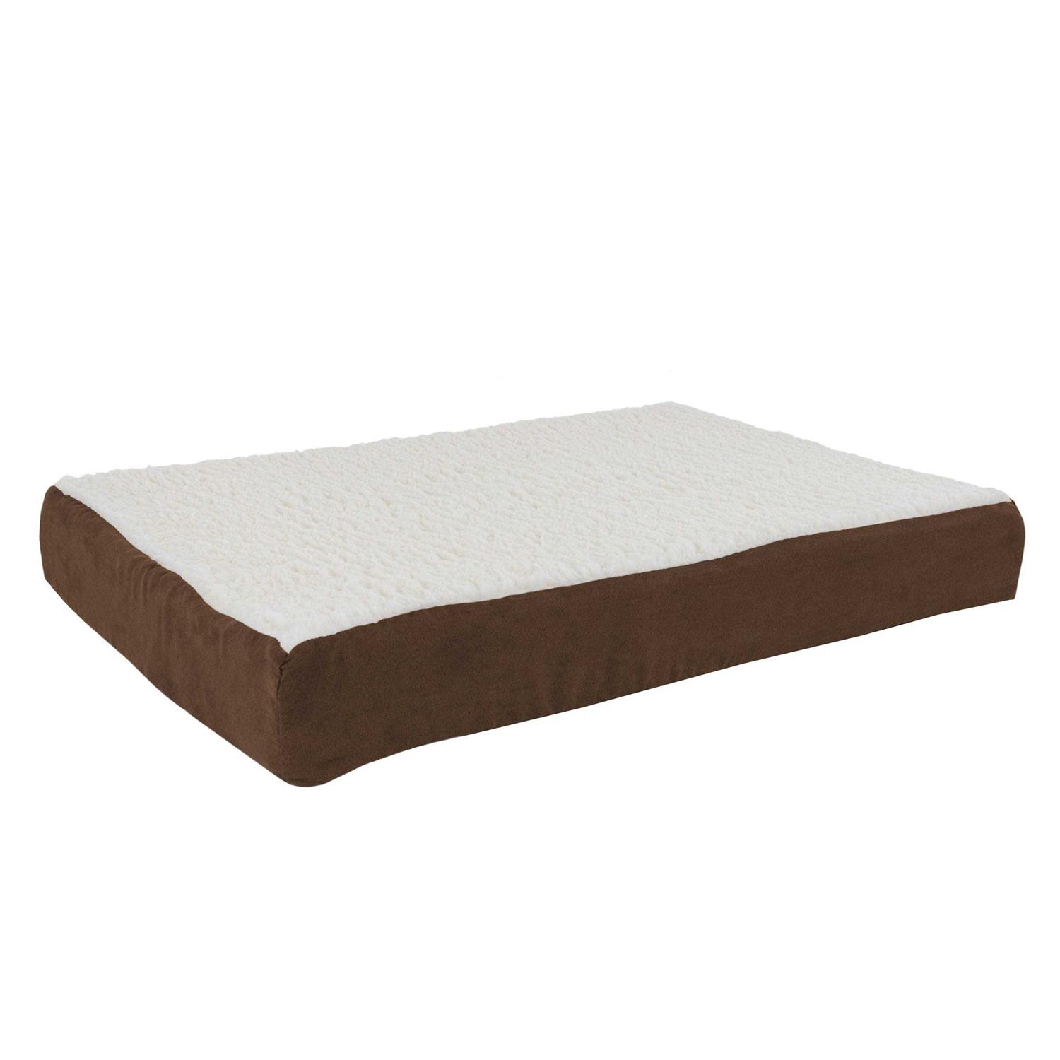Orthopedic Sherpa Dog Bed with Memory Foam Cover by Petmaker - Healthber