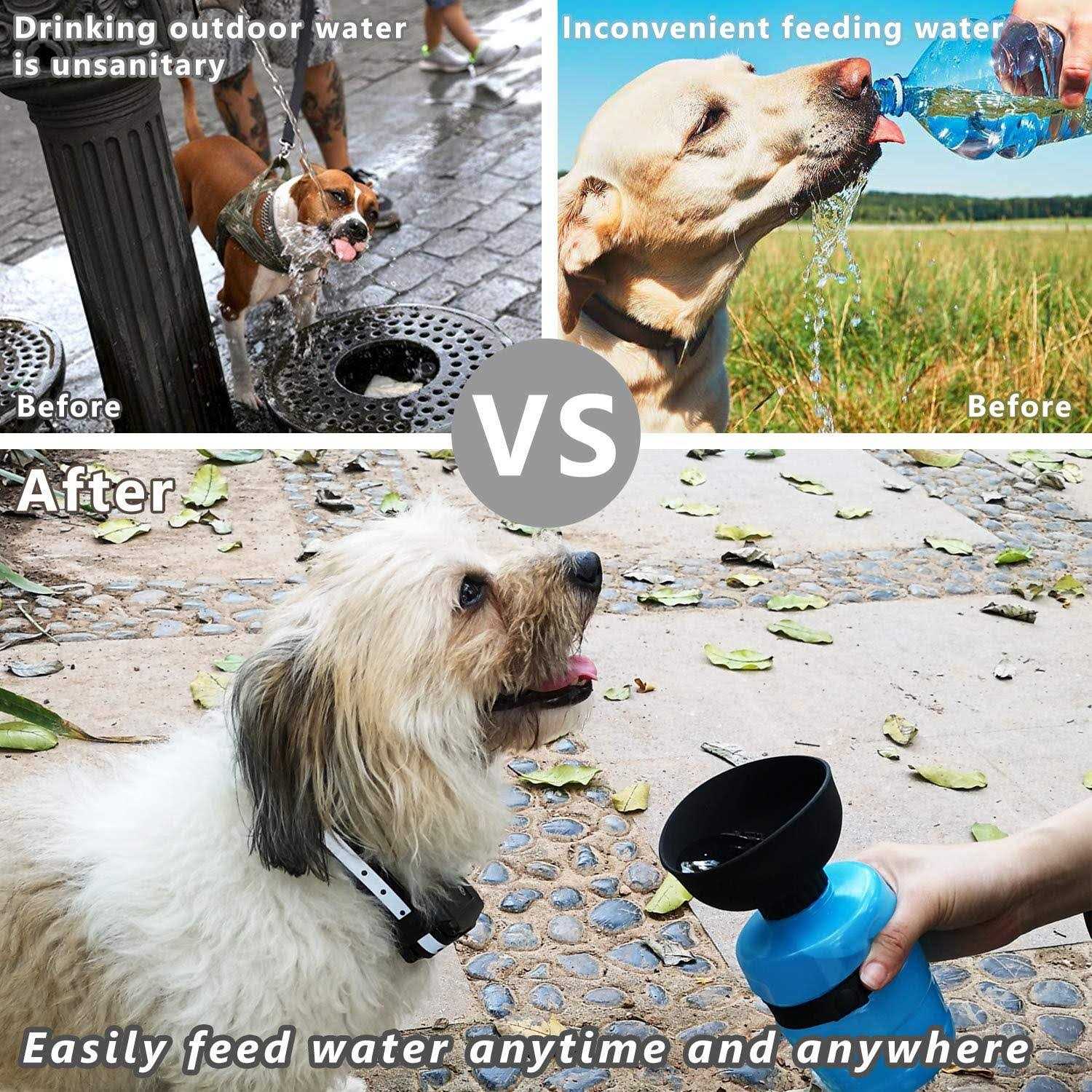 lesotc Pet Water Bottle for Dogs Dog Water Bottle Foldable Dog Travel Water Bottle - Healthber