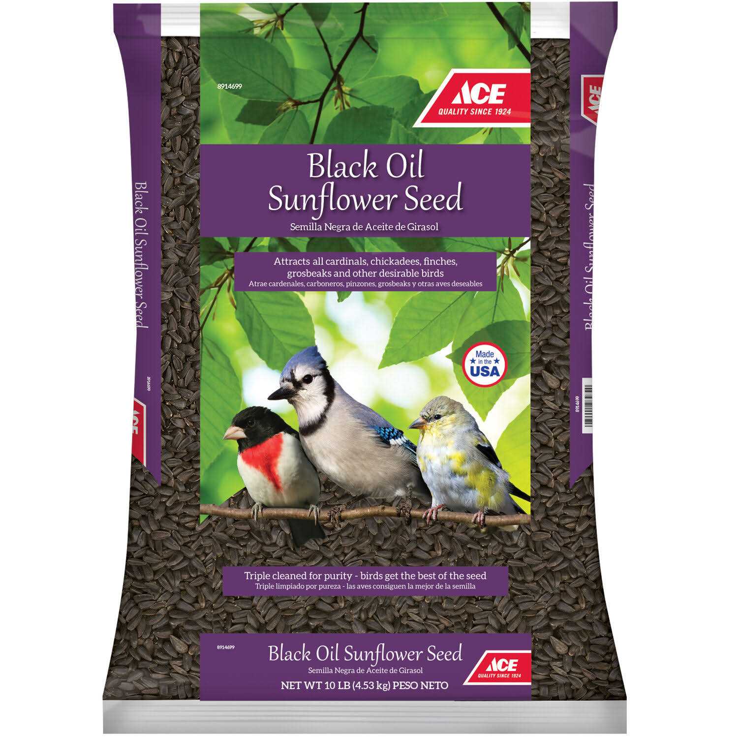Ace Songbird Black Oil Sunflower Seed Wild Bird Food - Healthber