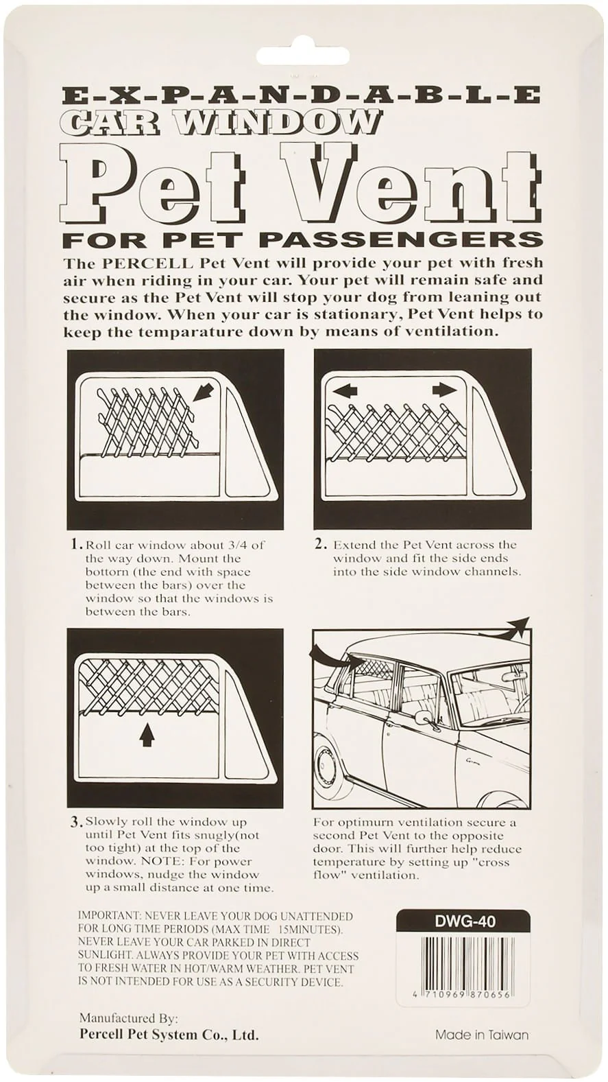 Expandable Car Window Vent for Pet Passengers - Healthber