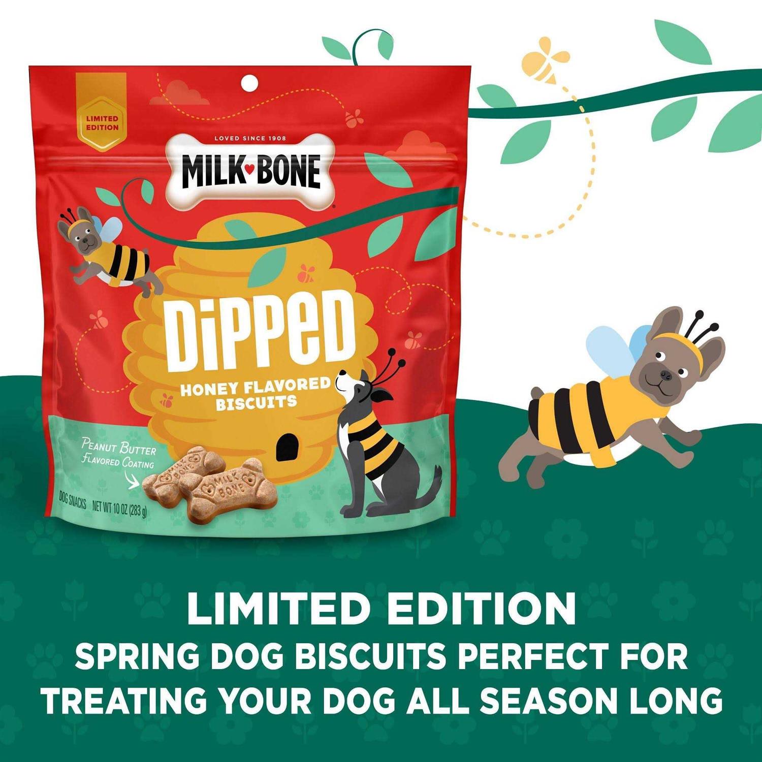 Milk-Bone Dipped Honey & Peanut Butter Flavored Biscuits Dog Treats - Healthber