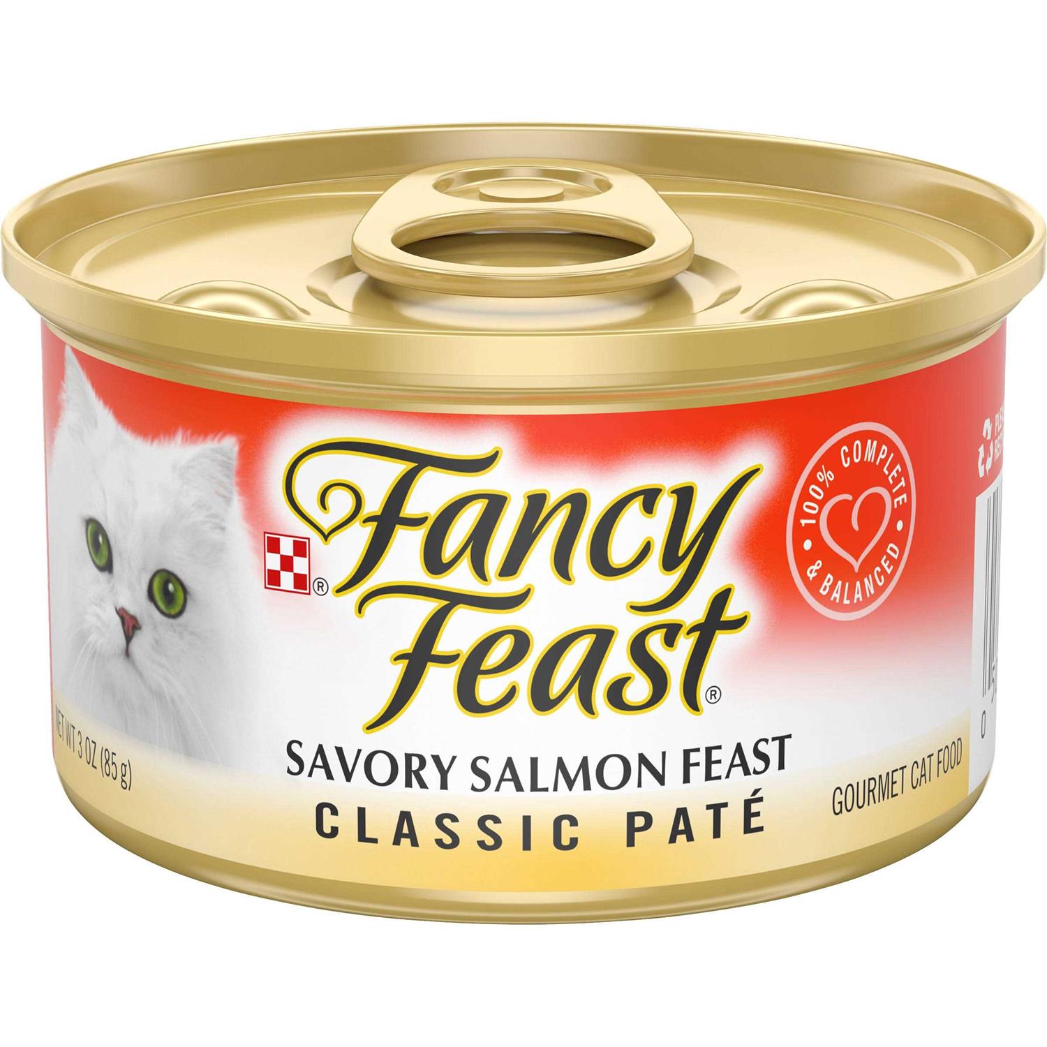 Fancy Feast Classic Pate Savory Salmon Feast Wet Cat Food - Healthber