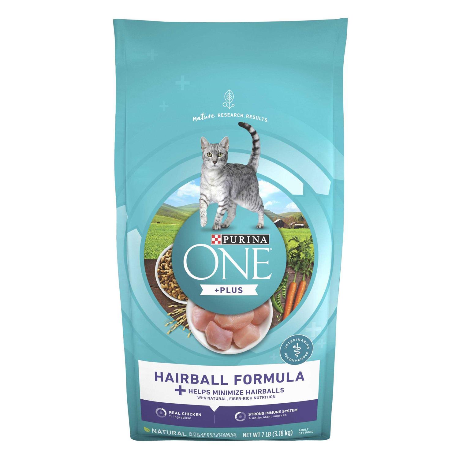 Purina ONE Hairball Formula Adult Dry Cat Food - Healthber