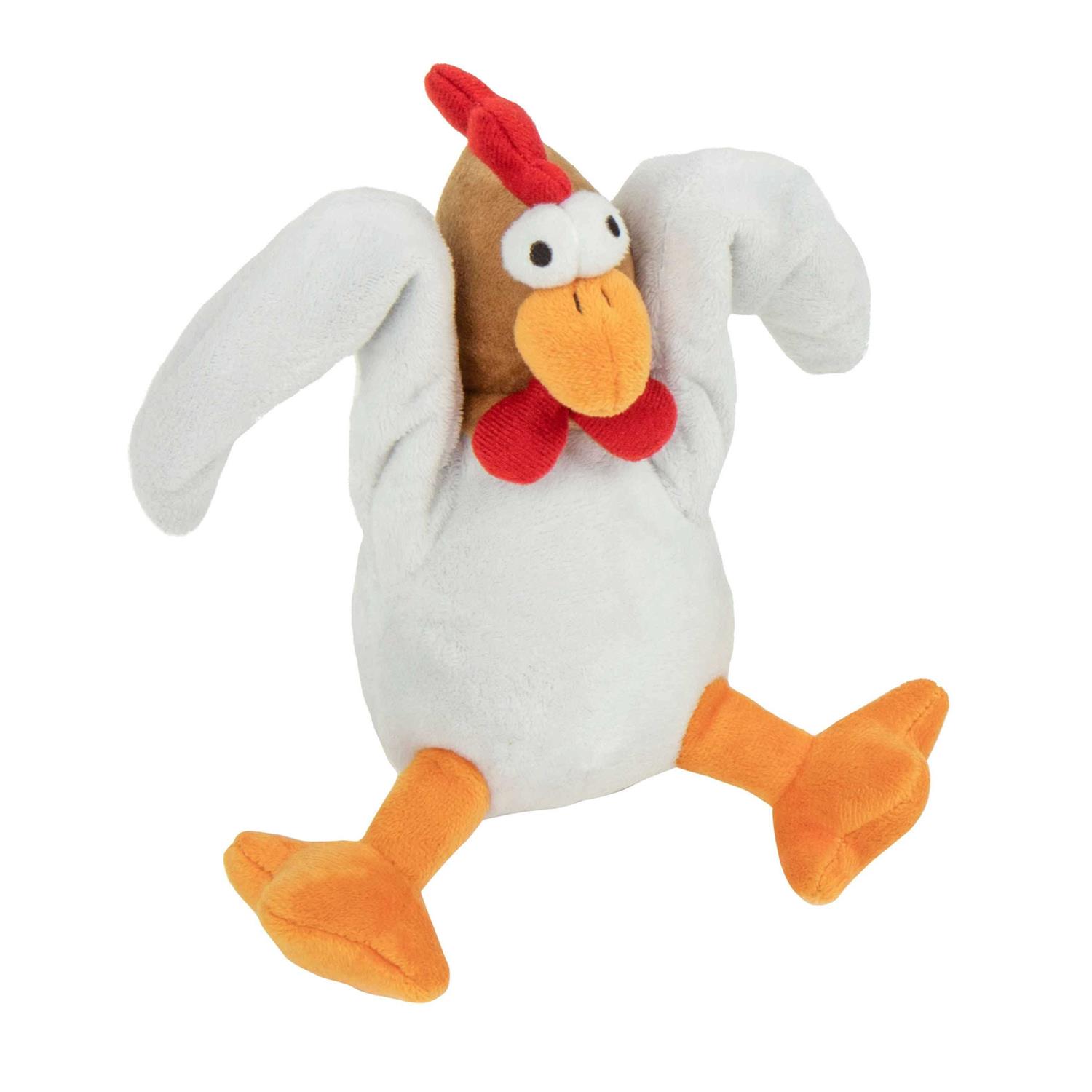goDog Action Plush Chicken Dog Toy - Healthber
