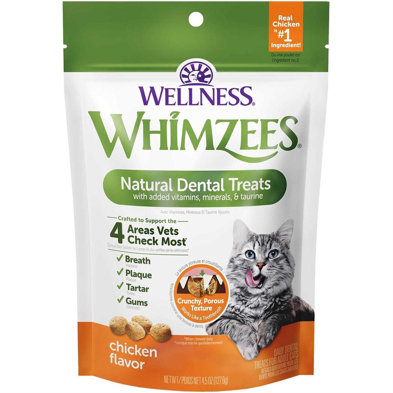 Whimzees Natural Dental Chicken Cat Treats - Healthber