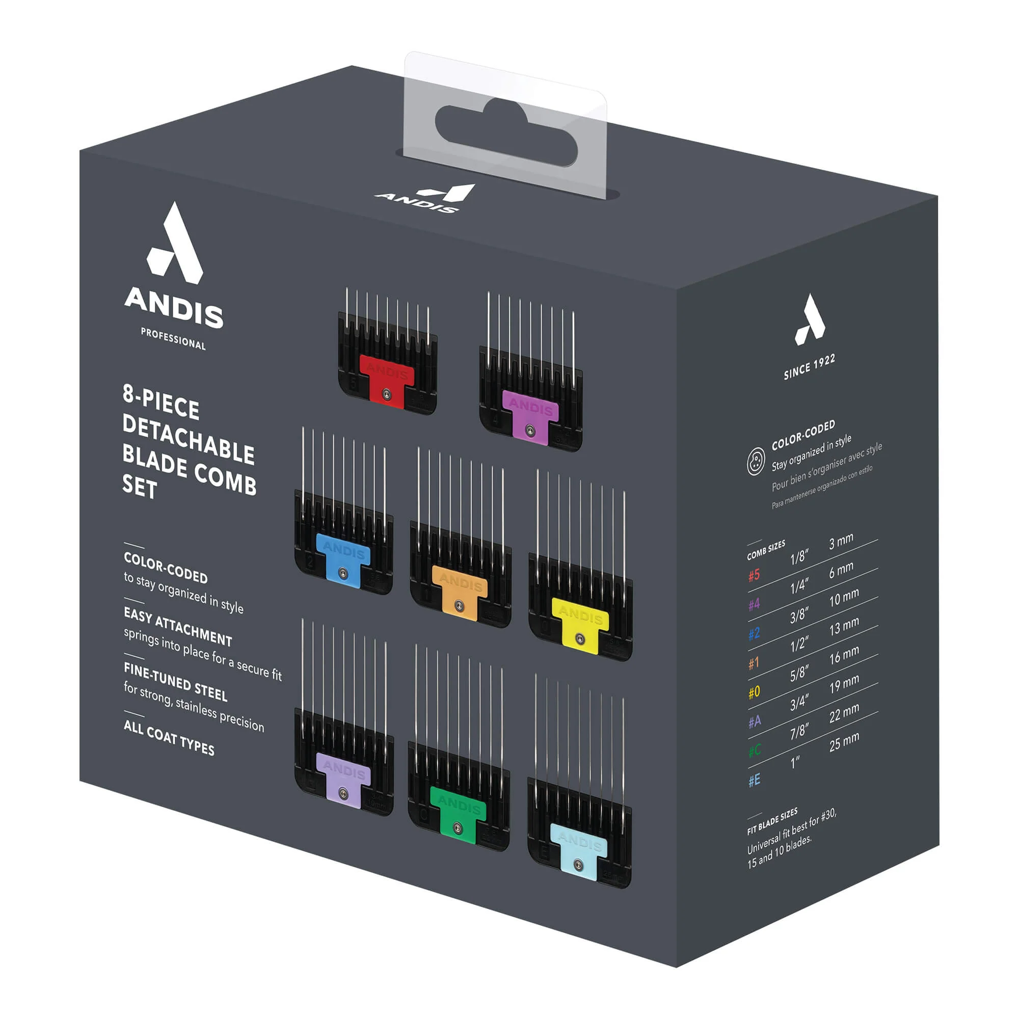 Universal Stainless Steel Combs-8 piece - Healthber