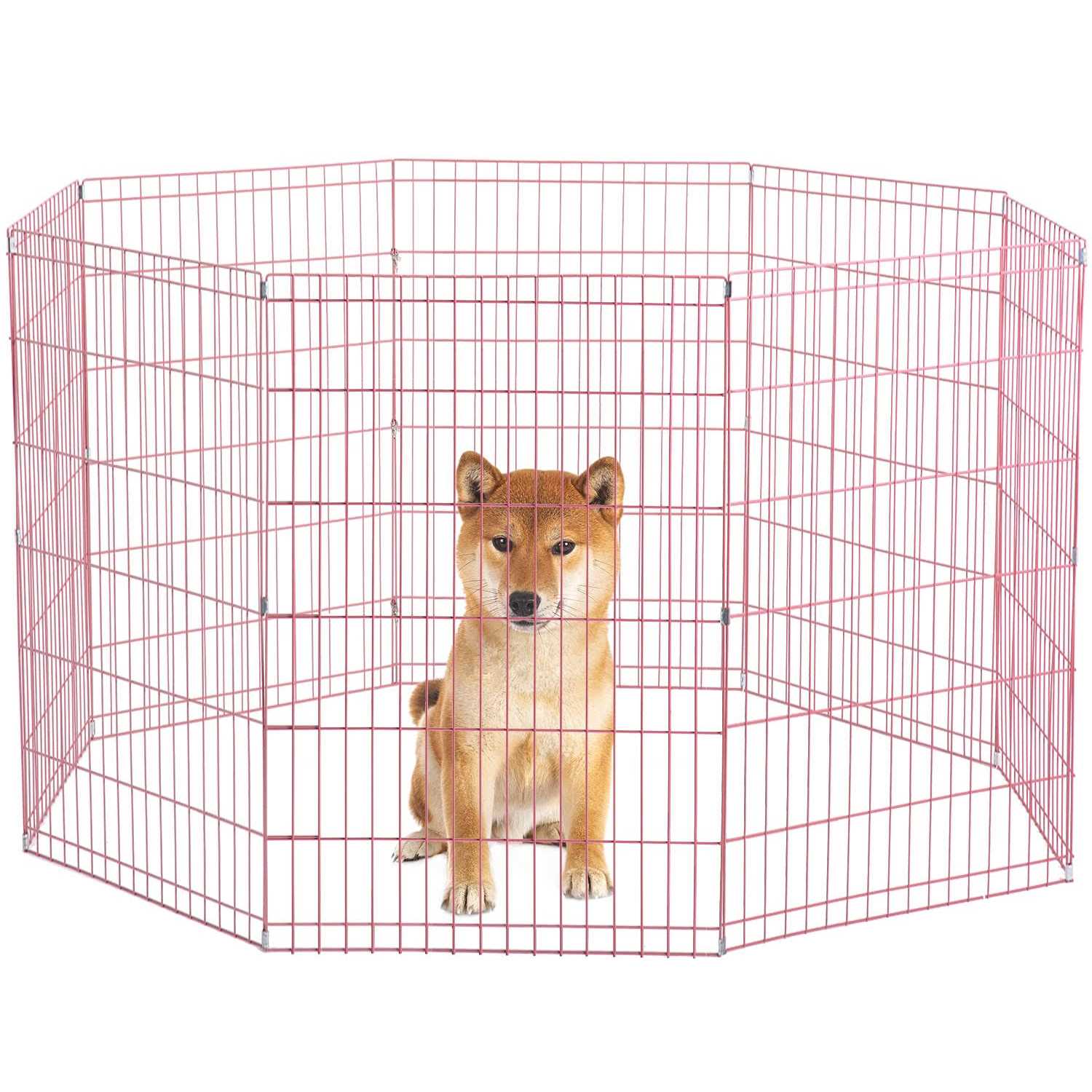 Bestpet 8-Panel Tall Dog Playpen Crate Fence Pet Kennel Play Pen Exercise Cag - Healthber