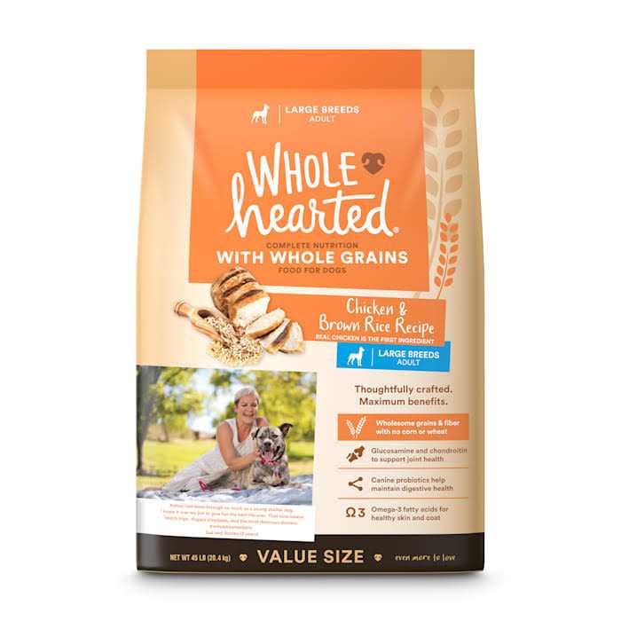 WholeHearted Adult Large-Breed Chicken & Brown Rice Recipe with Whole Grains Dry Dog Food - Healthber