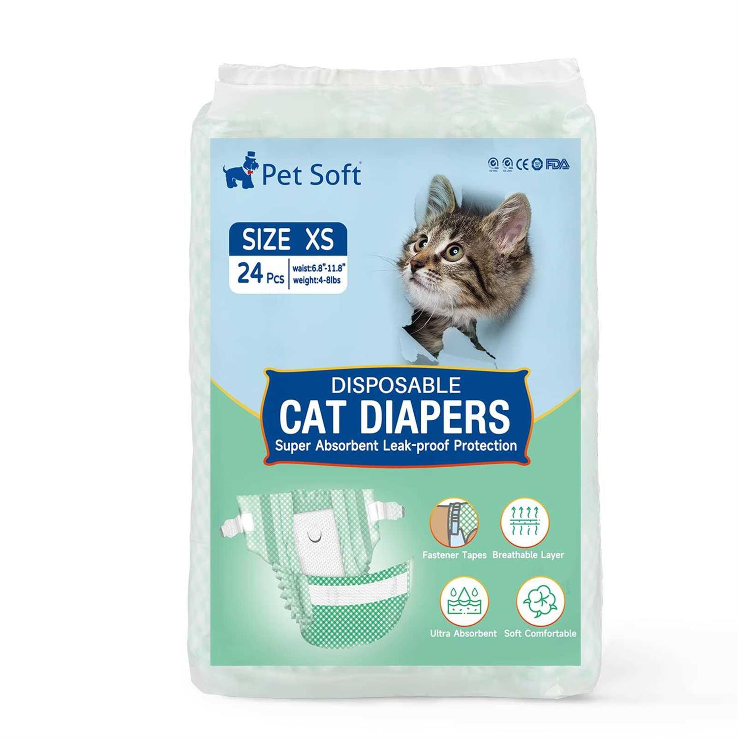 Pet Soft Disposable Cat Diapers Female Dog Diapers for Cats & Dogs in Heat Period or Urine Incontinence - Healthber