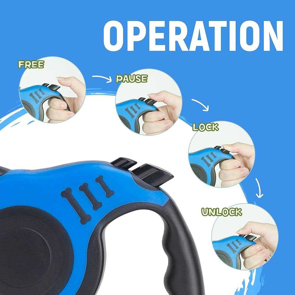 LIEVUIKEN Retractable Dog Leash Automatic Telescopic Tractor Dog Tape, Pet Tape 10/16 FT Durable and Convenient - Healthber