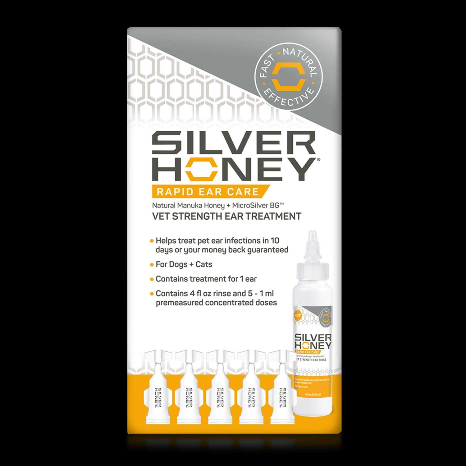 Silver Honey Rapid Ear Care Vet Strength Ear Treatment - Healthber