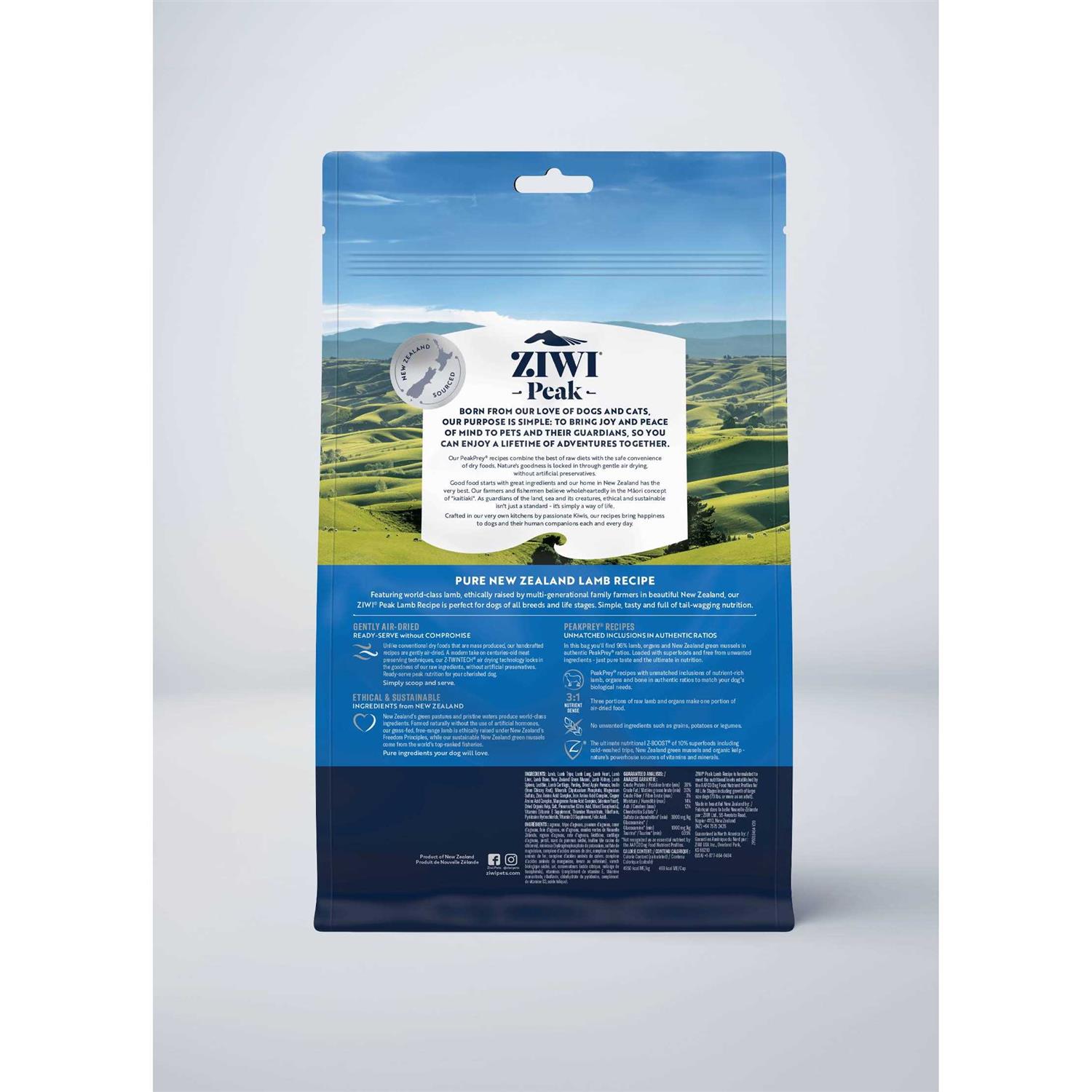 Ziwi Peak Mackerel Lamb Air-Dried Dog Food - Healthber