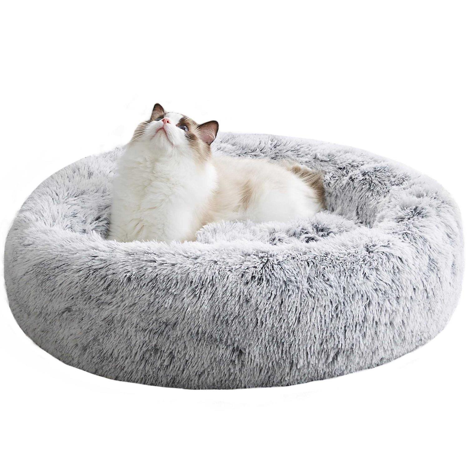 WESTERN HOME WH Western Home Faux Fur Dog Bed & Cat Bed Original Calming Dog Bed for Small Medium Large Pets - Healthber
