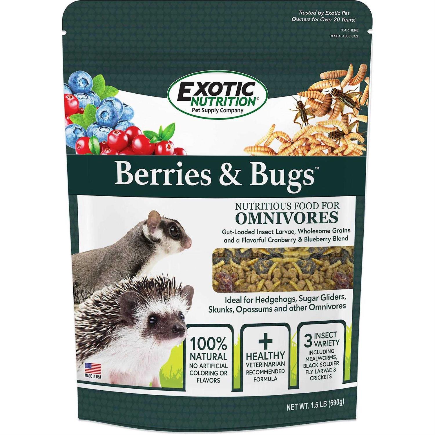 Exotic Nutrition Berries & Bugs Insectivores Food - Healthber