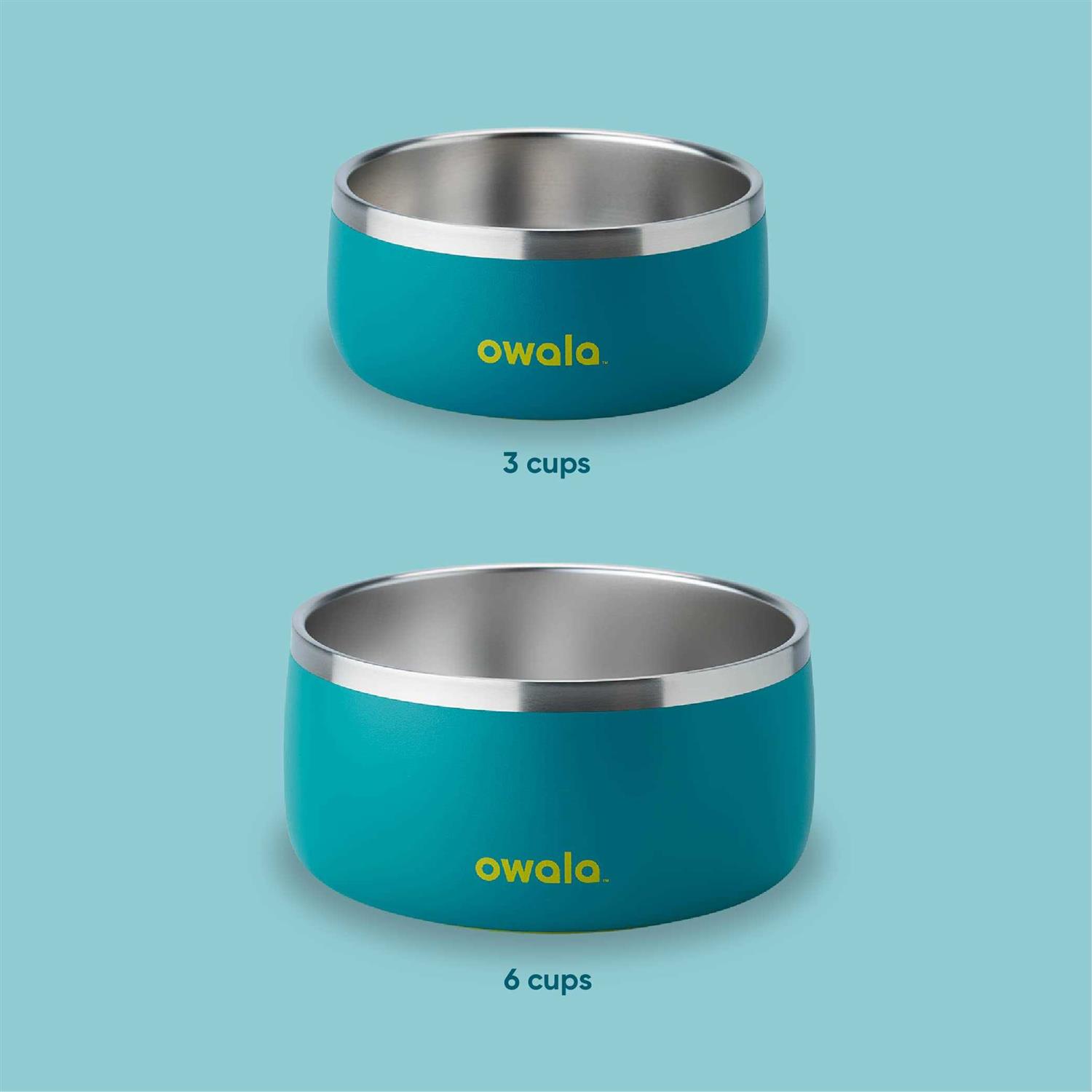 Owala Pet Bowl Durable Stainless Steel Food & Water Bowl Pink - Healthber