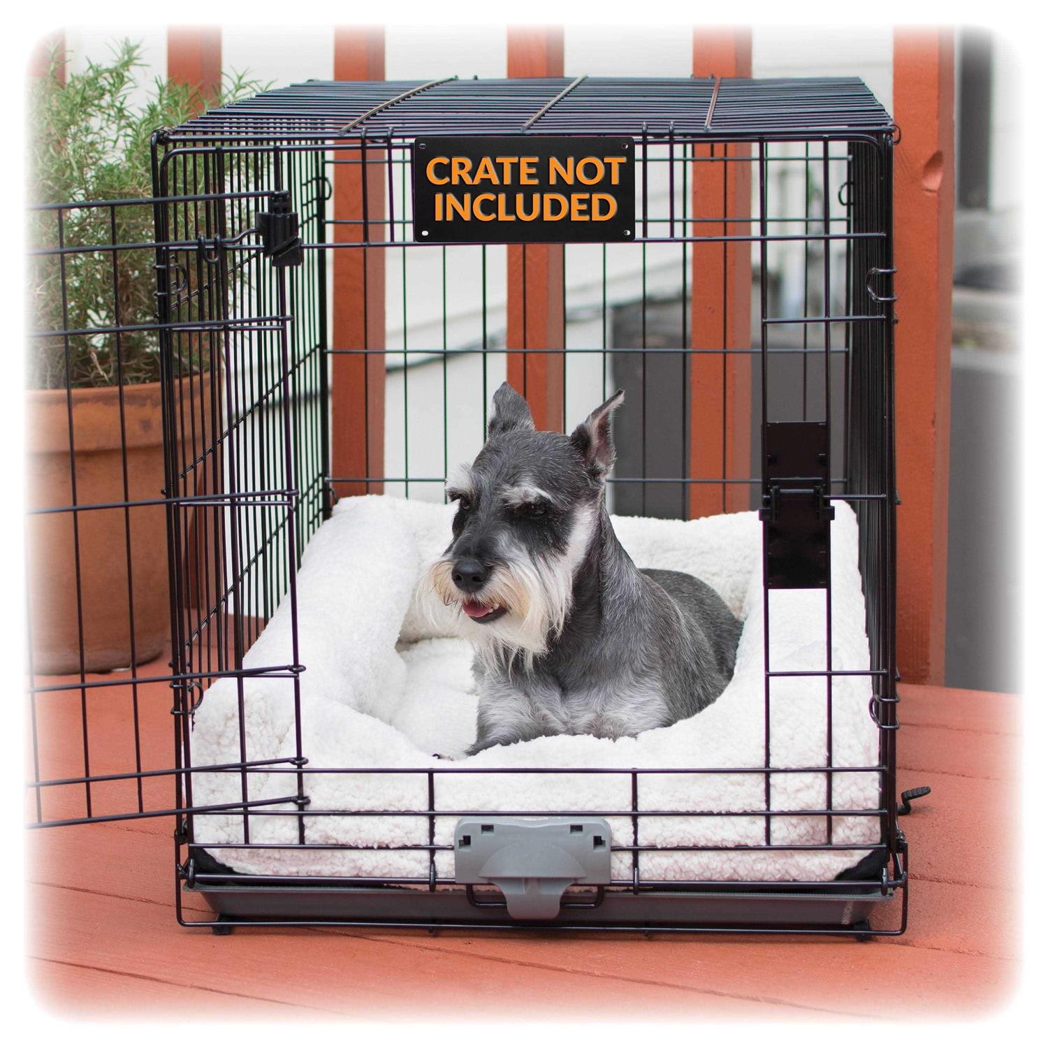 K&H Pet Products Deluxe Bolster Dog Crate Pad, Natural, Medium - Healthber