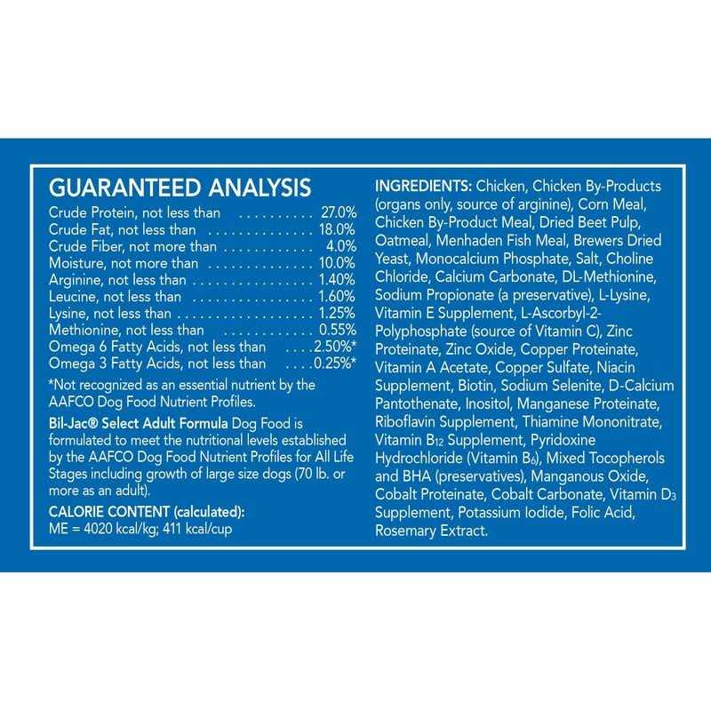 Bil-Jac Select Adult Dry Dog Food - Healthber