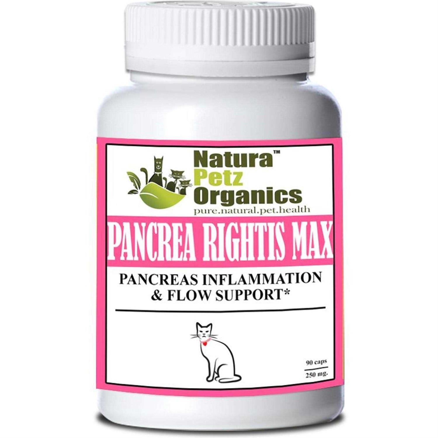 Natura Petz Organics PANCREA RIGHTIS MAX Support* Capsules Pancreas Inflammation & Flow Support Dogs Cats* - Healthber