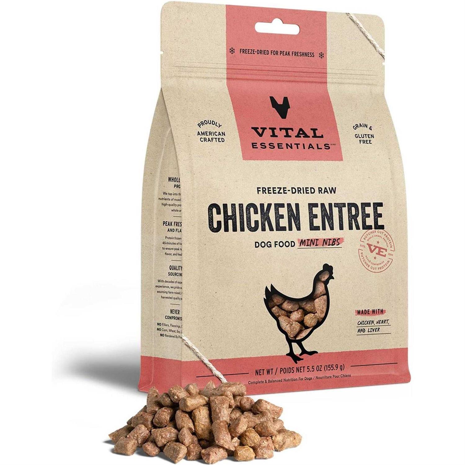 Vital Essentials Dog Food Freeze Dried Chicken Mini Nibs - Healthber