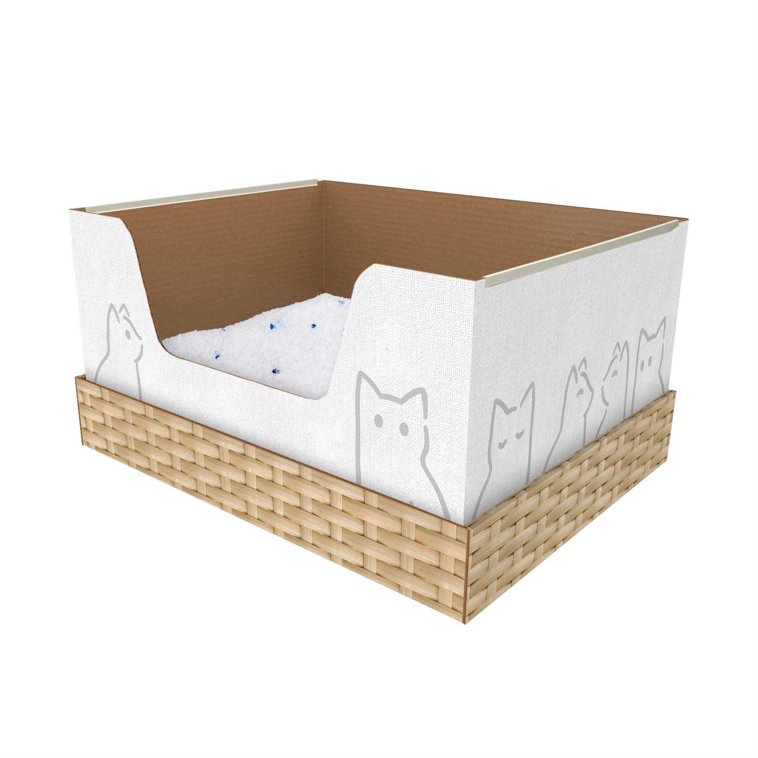 Silica Litter with Disposable Cat Litter Box - Healthber