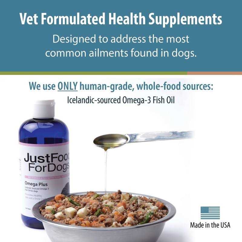 JustFoodForDogs Omega Plus Fish Oil Supplement for Dogs - Healthber