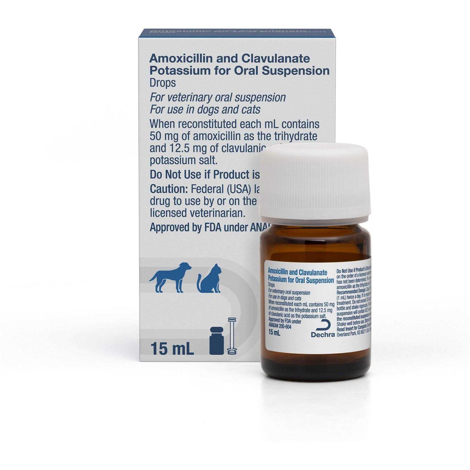 Amoxicillin and Clavulanate Potassium Oral Suspension Drops for Dogs a - Healthber