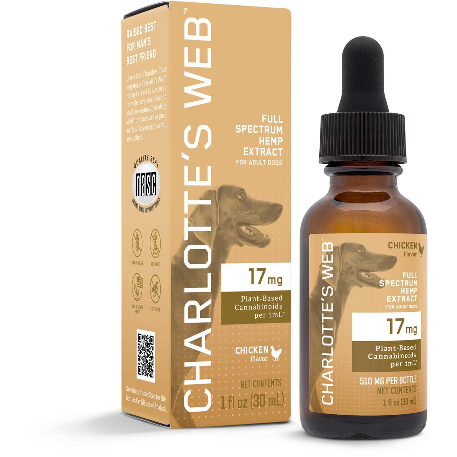 Charlotte’s Web Canine 17 mg Full Range Drops - Healthber