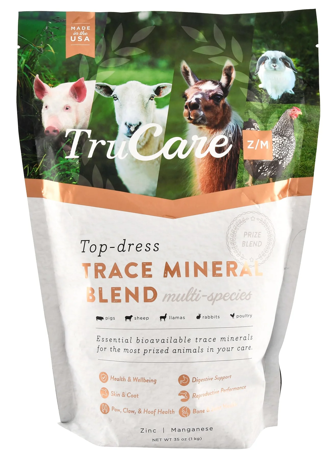 TruCare Z/M Top Dress Trace Mineral Blend for Multi Species, 35 oz - Healthber