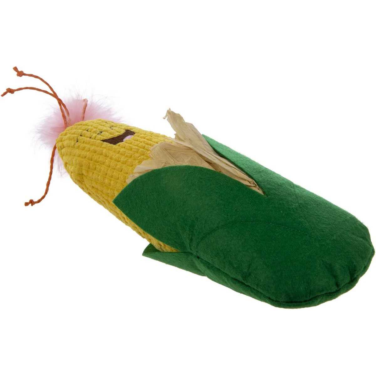 SmartyKat Corny Kicker Jumbo Crinkle Kicker Catnip Cat Toy - Healthber